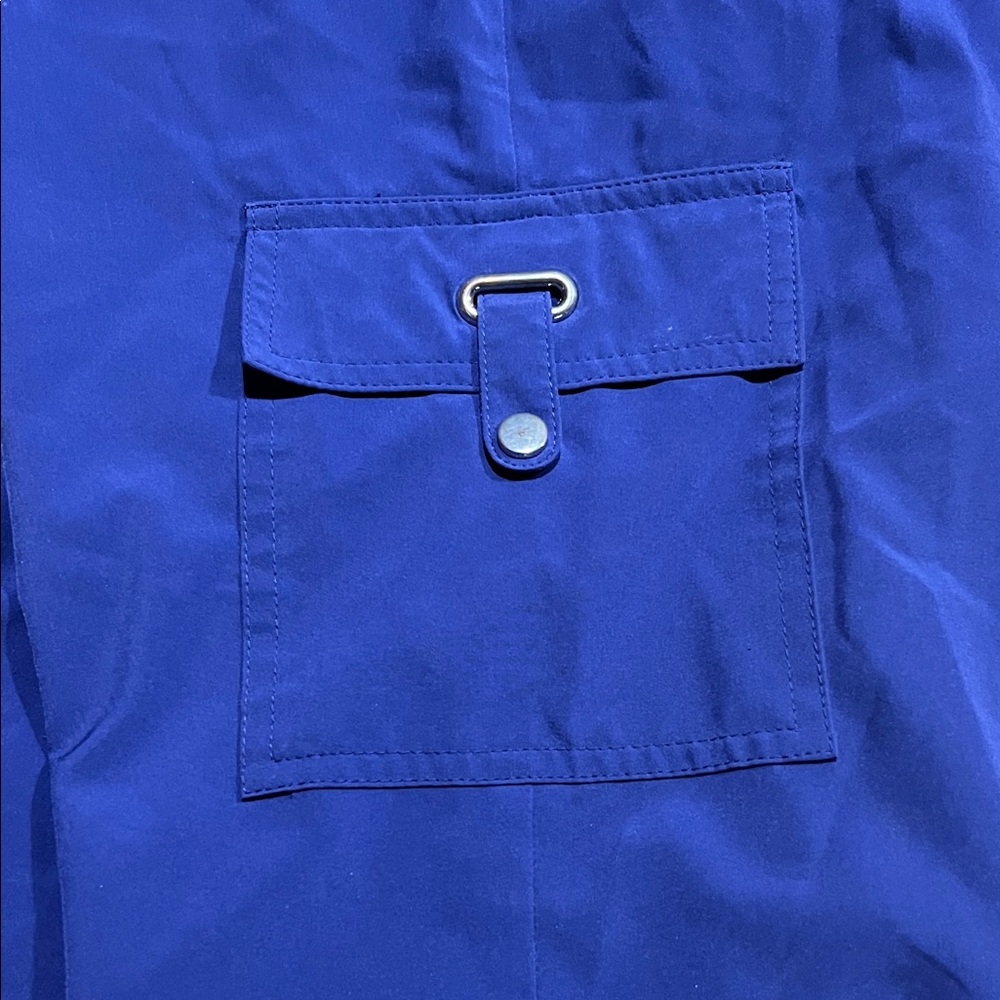 Relaxed Cargo capris Blue - Casual Utility Style - Picture 4 of 4